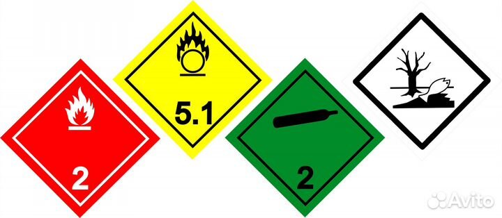 Наклейки Опасный груз по допог