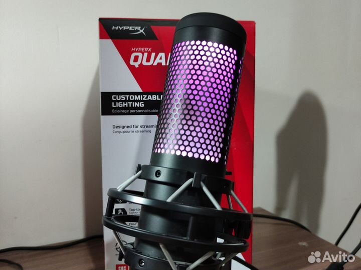Качественный Студийный Микрофон(HyperX QuadCastS)