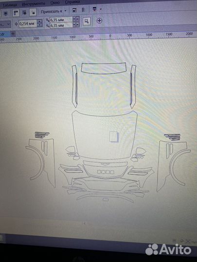 Шаблоны (лекала) для салонов авто плотер