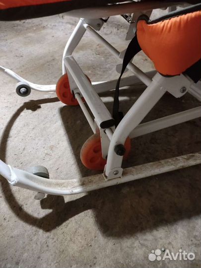 Детские санки коляска с колесами