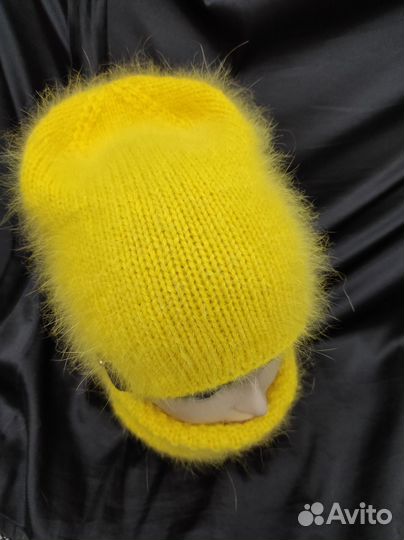 Шапка и снуд из пуха норки