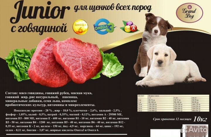 Сухой корм для щенков