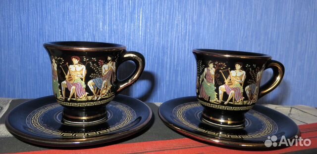 2 кофейных набора ручной работы, пр-во Греция