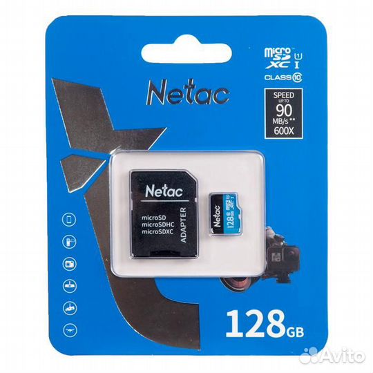 Карта памяти microsdxc 128Gb Netac Class 10 NT02P5