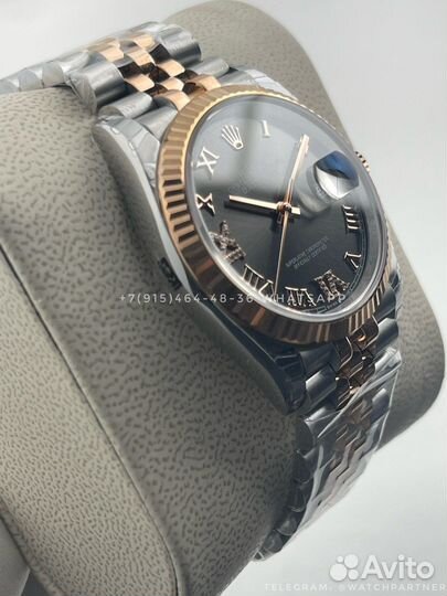 Часы женские rolex datejust 36 grey dial