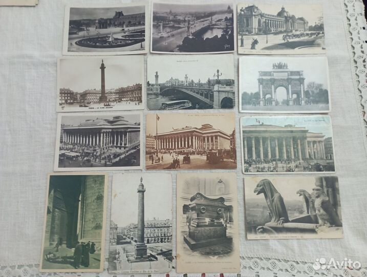 Антикварные открытки с видами Парижа