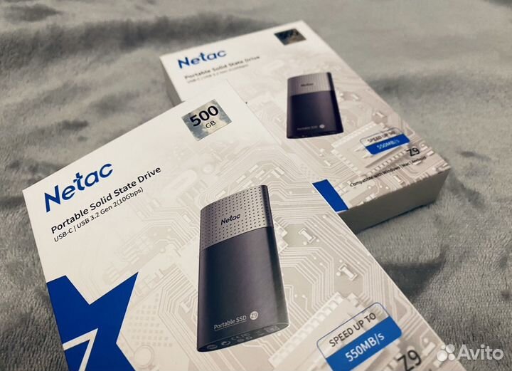 Внешний жесткий диск ssd Netac Z9, 500 Гб, Новый