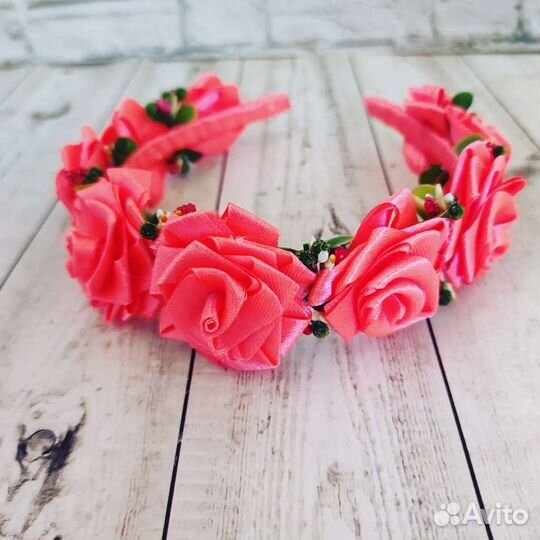 Ободок с розочками