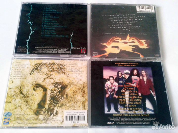 CD-диски (хэви-метал,хард-рок) цена за 4шт