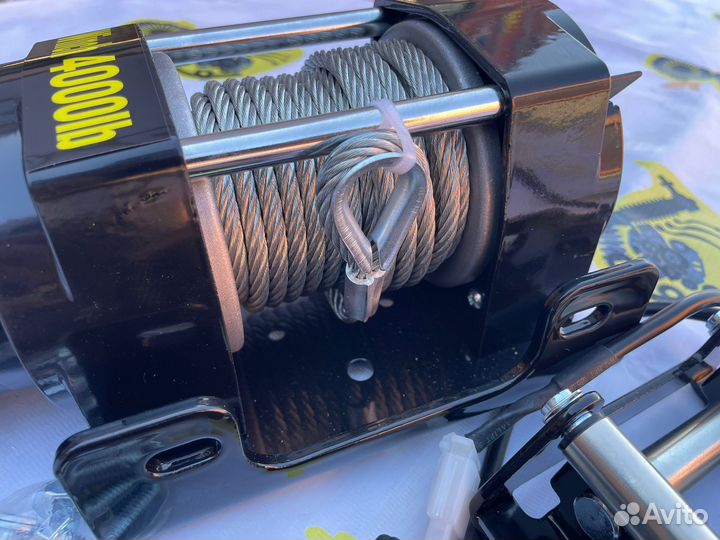 Лебедка Electric Winch 4000 стальной трос
