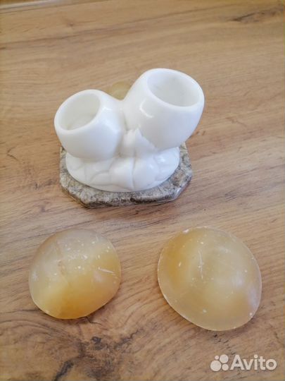 Шкатулки и пудреница мрамор /стеатит/селенит 50г.г