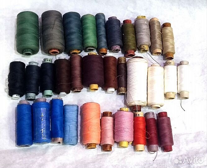 Для шитья Катушки Нитки Пистоны Ножницы СССР