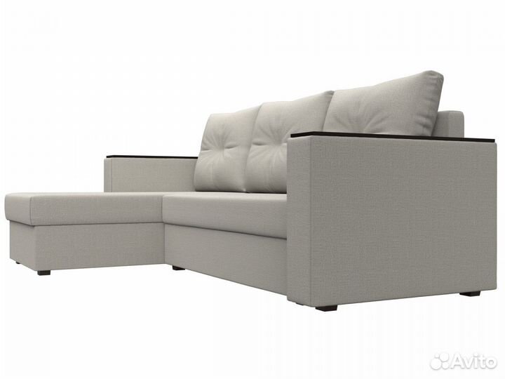 Диван угловой Атланта Лайт Б-С левый угол, рогожка, амур бежевый