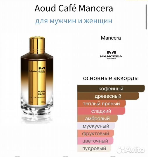 Aoud cafe Mancera оригинал делюсь от 3 мл