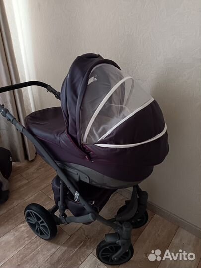 Коляска 3в1 эко кожа