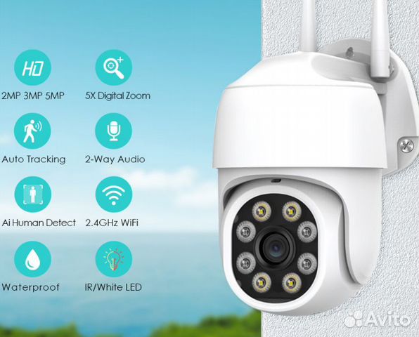 Камера видеонаблюдения на телефон поворотная 3 Мп