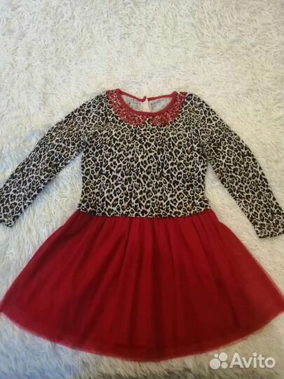 Платья тёплые пакетом для девочки 4-5 лет