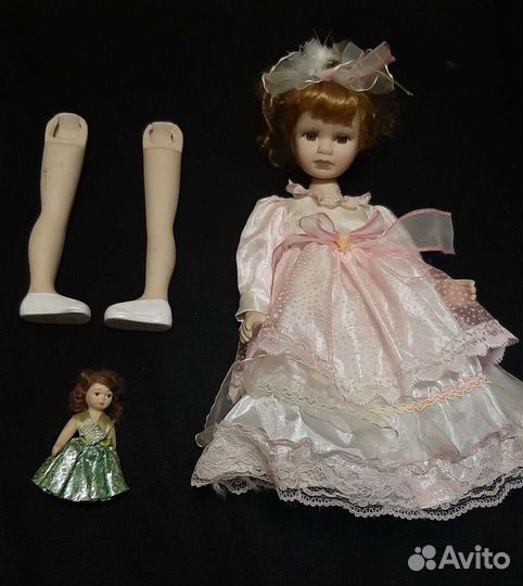 Кукла фарфоровая коллекционная на реставрацию