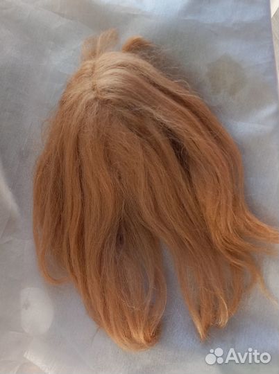 Парик для антикварной куклы или реплики.Цвет русый