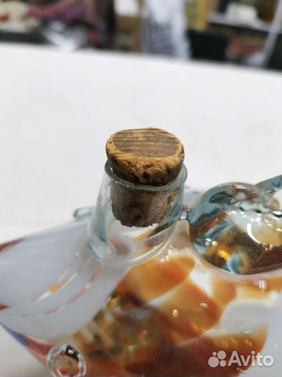 Графин Рыба Цветное гутное стекло СССР (Ч)