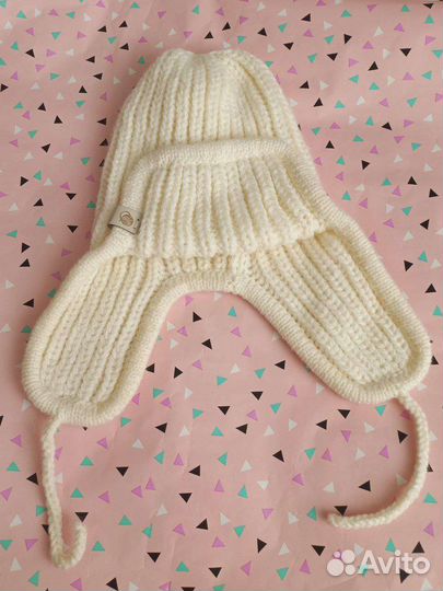 Шапка ушанка вязаная