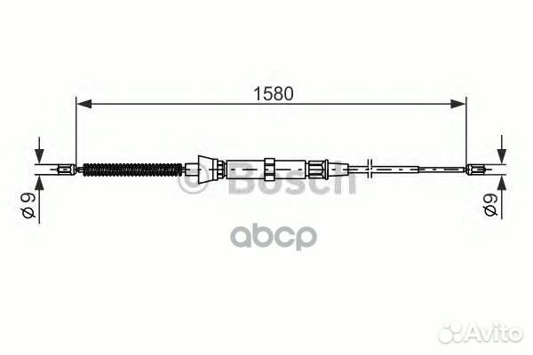 Трос стояночного тормоза VAG 1987477806 Bosch