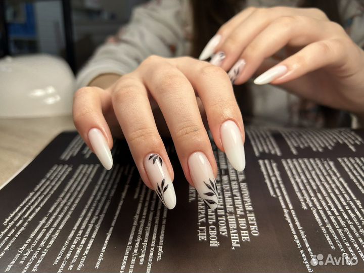 Маникюр с укреплением гель лак/ Наращивание