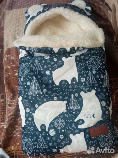 Зимний конверт в коляску