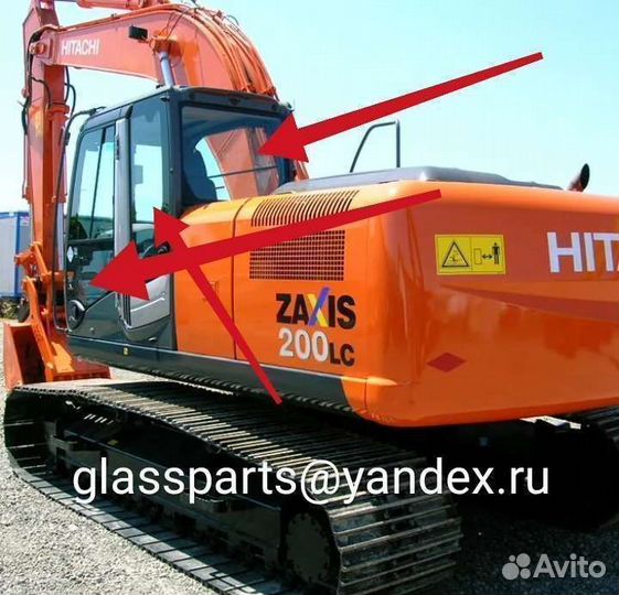 Стекло Кузовное-лобовое для Hitachi zx