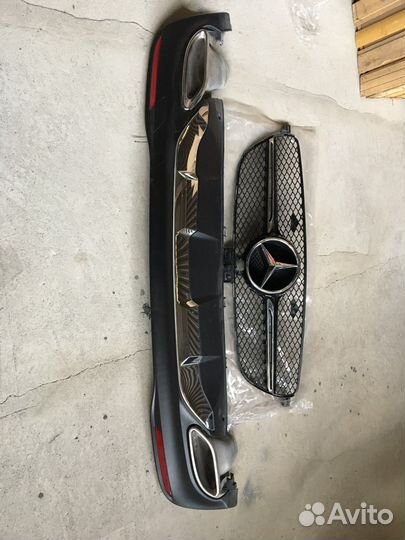 Решетка мерседес GLE купе и задний диффузор