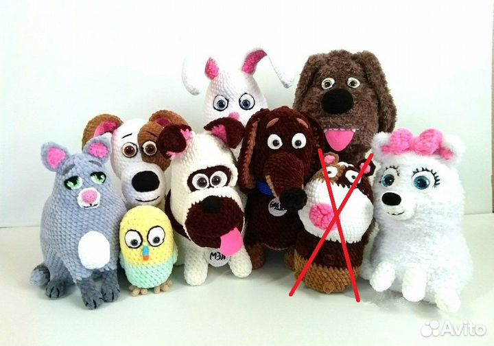 Собачки Мягкая игрушка ручной работы вязаная