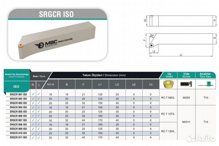 Державка Проходная srgcr 2020 K12 MBC Турция