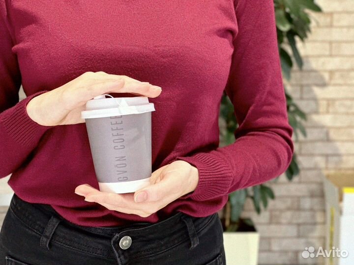 Бумажные стаканы оптом 250мл, 350мл / Крышки