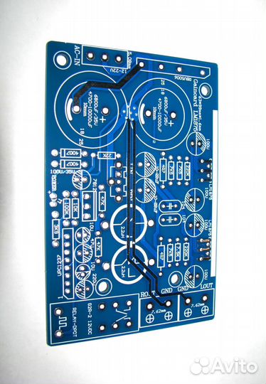 Печатная плата усилителя звука LM1875 стерео