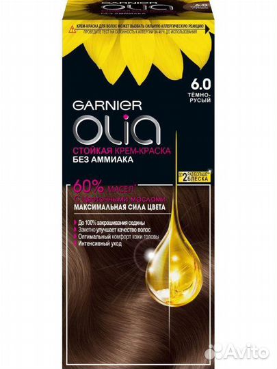 Краска для волос Garnier Olia 6.0 темно-русый