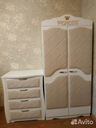 Детская кровать для девочки с доп. спальным местом