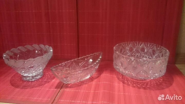 Ваза салатник фруктовница конфетница хрусталь