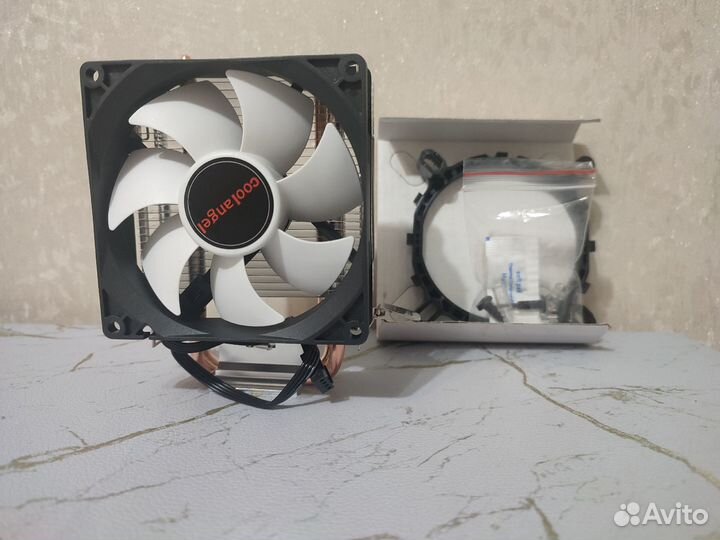 Кулер для процессора, 2 мед трубки, 1 вентилятор