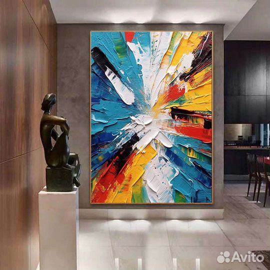 Современная картина маслом Текстурная абстракция