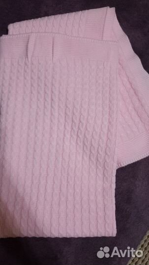 Плед детский вязаный новый