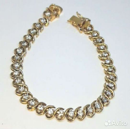 Браслет - Цирконы Серебро 925 Винтаж