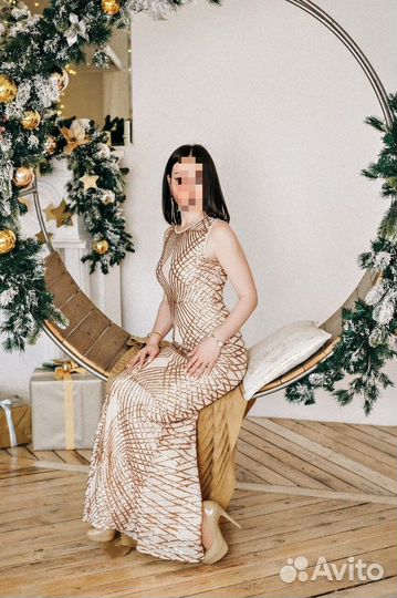 Вечернее платье в пол, 42 размер