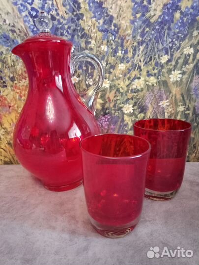 Посуда цветное стекло