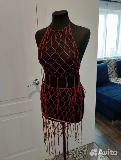 Пляжный комплект сетка макраме