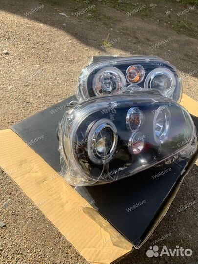 Фары передние VW Golf 4 97-03 AE галоген черные