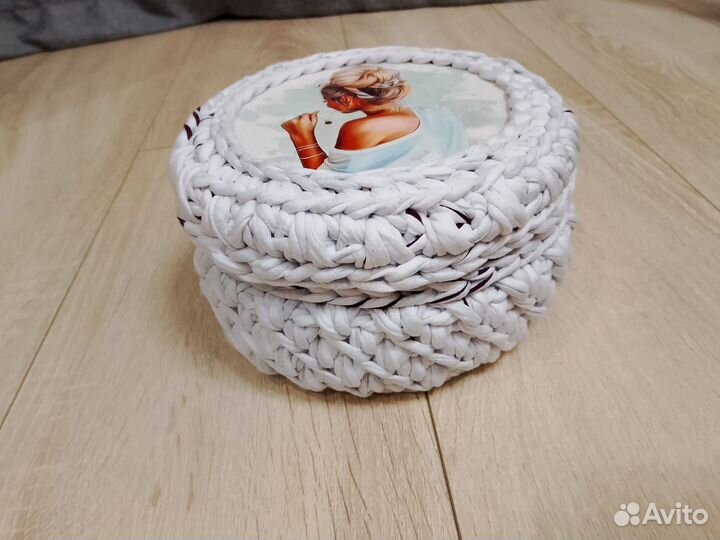 Шкатулка из трикотажной пряжи