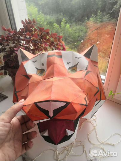 Объёмная голова тигра