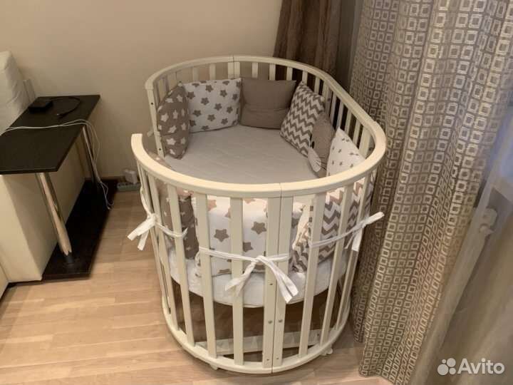 Кроватка Антел Северянка-3 круг, овал