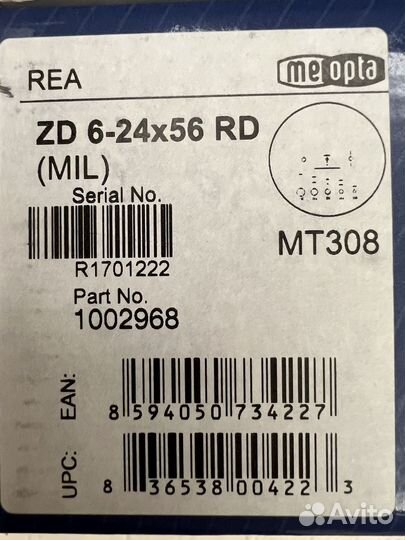 Оптический прицел Meopta ZD 6-24:56