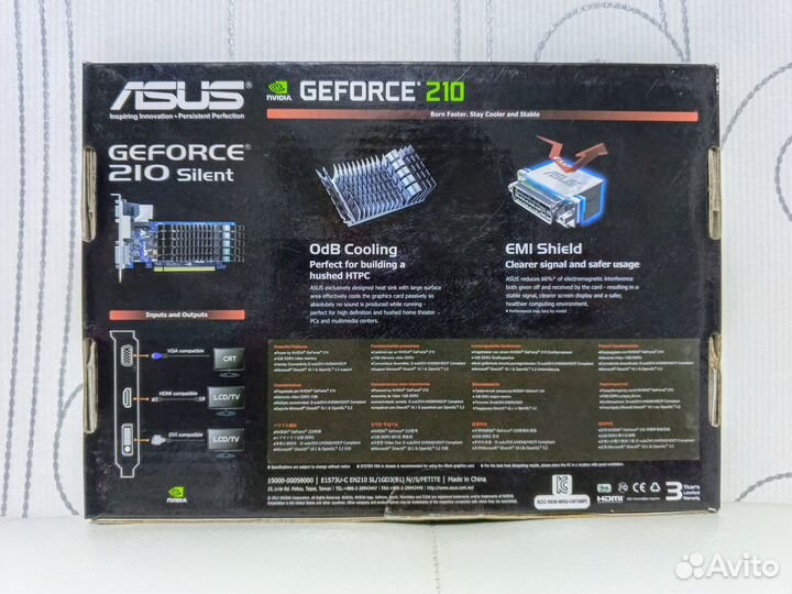 Видеокарта asus Geforce 210 1GB Silent